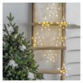 LED vianočný záves – 7 hviezd, 67x125 cm, vnútorný, teplá biela