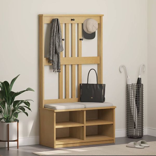 vidaXL Halový strom SANDNES 87x40x159,5 cm masívna borovica