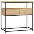 vidaXL Konzolový stolík, dub sonoma, 75x40x75 cm, imitácia dreva