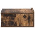 vidaXL Nástenný nočný stolík dymový dub 40x30x15 cm spracované drevo