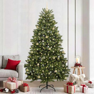vidaXL Umelý vianočný stromček 240 cm 300 LED Teplá biela PVC a oceľ