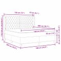 vidaXL Posteľ s pružinovým rámom Tmavo šedá 200 x 180 cm Zamat