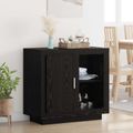vidaXL Servírovacia skriňa Čierny dub 80 x 40 x 75 cm Kompozitné drevo