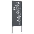 vidaXL Záhradná clona na súkromie Kvetinový Antracit 50 x 140 cm