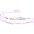 vidaXL Rám postele s LED pásikmi Čierna 180 x 200 cm Umelá koža