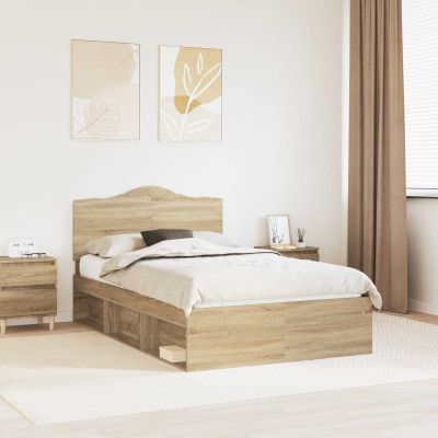 vidaXL Rám postele Sonoma 120 x 190 cm Masívne borovicové drevo