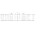 vidaXL Oblúkový gabionový kôš 400x30x180/200 cm pozinkované železo