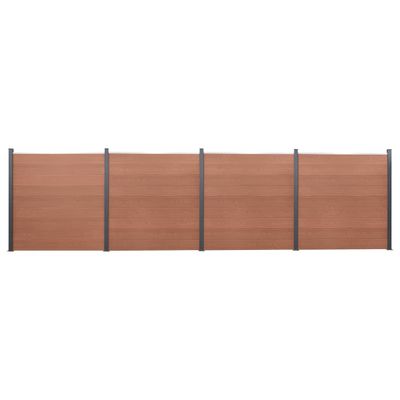 vidaXL Sada plotových panelov hnedá 699x186 cm WPC