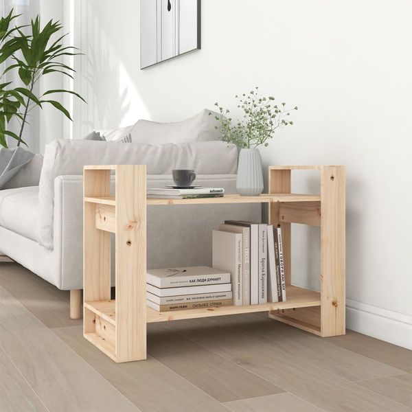 vidaXL Knižnica/deliaca stena 80x35x56,5 cm masívna borovica