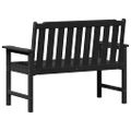 vidaXL Záhradná lavička Čierna 120 x 59 x 88 cm HDPE