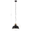 vidaXL Industriálna závesná lampa 32 cm, čierna E27