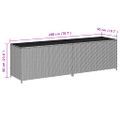 vidaXL Záhradný úložný box sivý 200x50x60 cm polyratanový