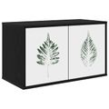 vidaXL Nástenný TV kabinet HANAU 69 x 33 x 40 cm Čierny dub