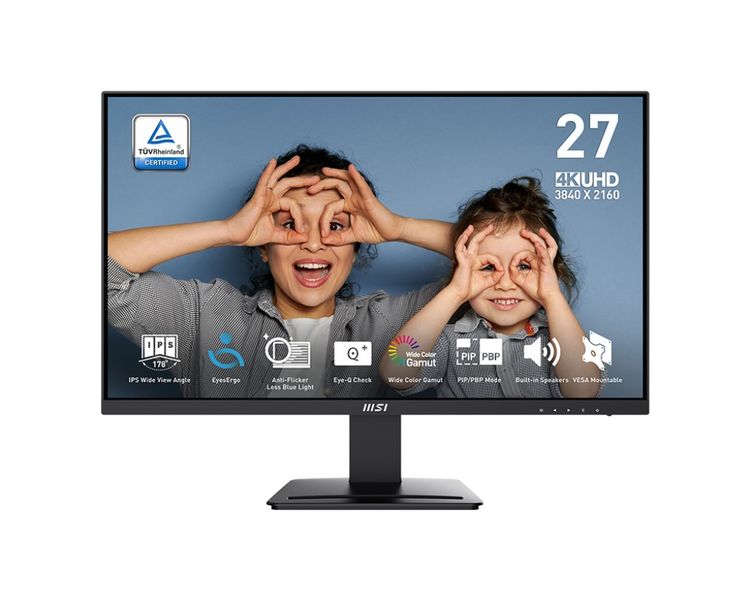 MSI Pro/MP273U/27''/IPS/4K UHD/60Hz/4ms/Čierna/3R
