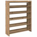 vidaXL Regál na topánky dub artisan 80x25x100 cm kompozitné drevo