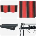 vidaXL Sklopná markíza oranžová a hnedá 500 × 350 cm Polyester