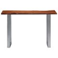 vidaXL Konzolový stolík z akáciového dreva a železa 115x35x76 cm