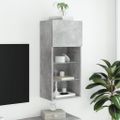 vidaXL TV skrinka s LED svetlami betónovo sivá 40,5x30x90 cm