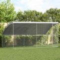 vidaXL Klietka pre sliepky 2 ks Strieborná 400 x 200 x 200 cm