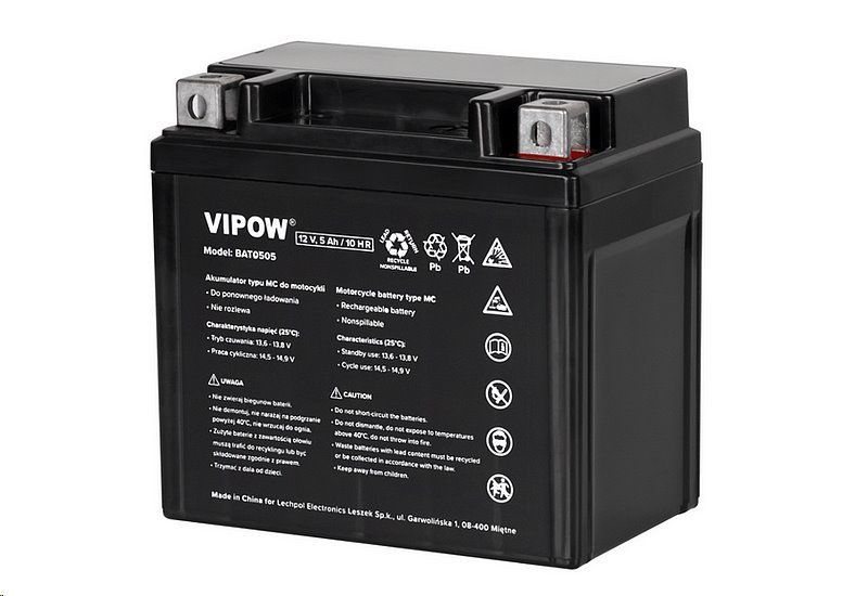 Batéria motocyklová 12V / 5Ah Vipow