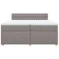 vidaXL Boxspring posteľ s matracom sivohnedý 200x200 cm látka