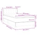 vidaXL Posteľný rám boxsping s matracom bledosivý 90x220 cm zamat