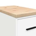 vidaXL Garážová skriňa biela 30x51x85 cm masívna borovica