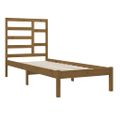 vidaXL Posteľný rám medový drevený masív 75x190cm malé jednolôžko