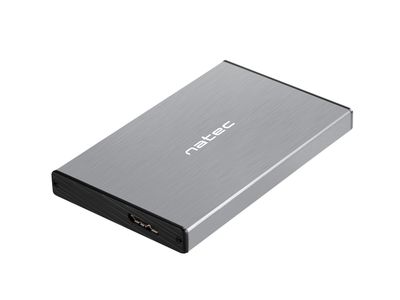 Externý box pre HDD 2,5'' USB 3.0 Natec Rhino Go, šedý, hliníkové telo