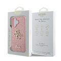 Guess puzdro pre iPhone 16 6,1" GUHCP16SHG4SGP Fixed Glitter Big 4G pink