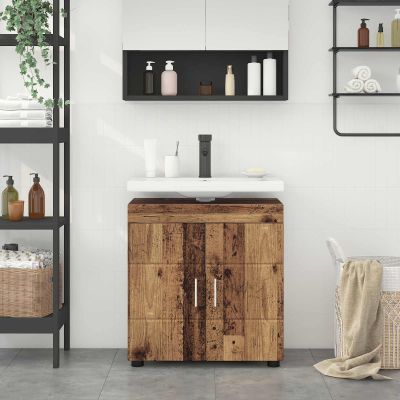 vidaXL Set kabinetov do kúpeľne TULUM Staré drevo 60 x 34 x 63 cm
