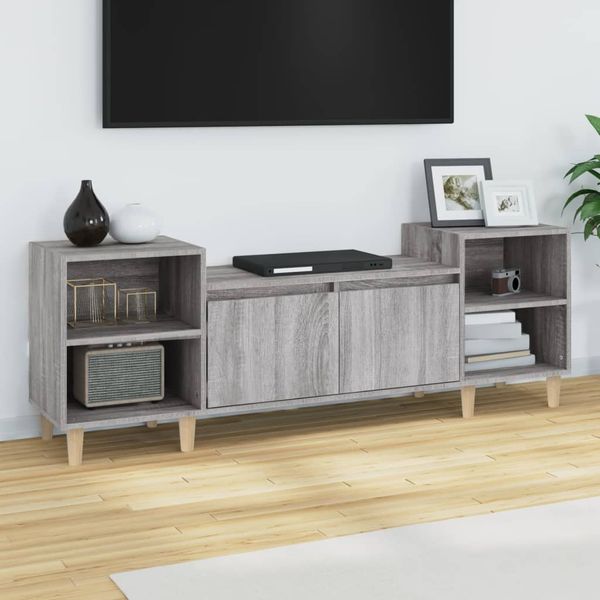 vidaXL TV skrinka sivý dub sonoma 160x35x55 cm spracované drevo