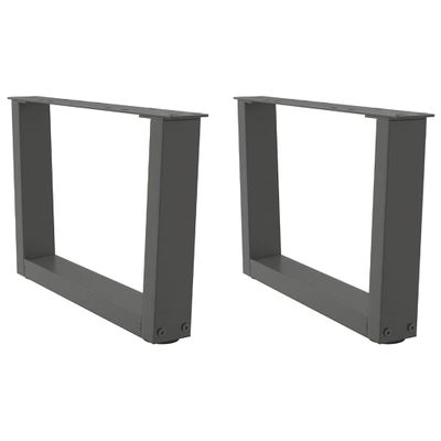 vidaXL Nohy konferenčného stolíka v tvare V, 2 ks, antracitové, 50 x (30-31,3) cm, oceľ