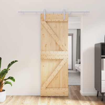 vidaXL Posuvné dvere Prírodná a biela 70 x 210 cm