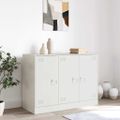 vidaXL Komoda biela 99x39x73 cm oceľ
