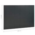 vidaXL Paraván so 6 panelmi, antracitový 240x180 cm oceľ