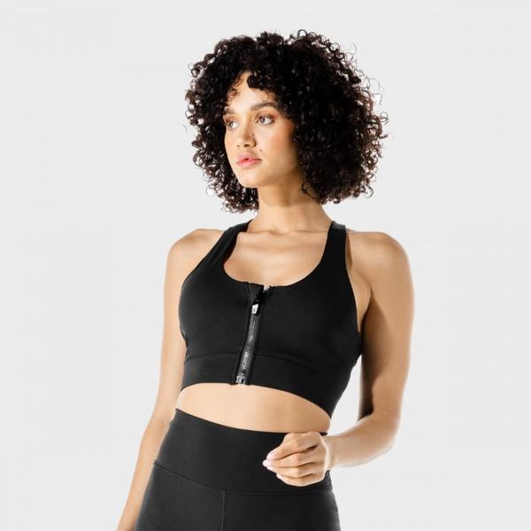 Športová podprsenka Zip Up Black - SQUATWOLF, veľkosť S