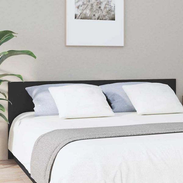 vidaXL Čelo postele čierne 200x1,5x80 cm spracované drevo