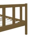 vidaXL Posteľný rám medový masívne drevo 75x190 cm malé jednolôžko