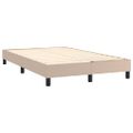 vidaXL Boxspring posteľ matrac a LED kapučínová 120x200 cm umelá koža