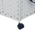 vidaXL Kôš na bielizeň s kolieskami biely 60x35x60,5 cm ratan