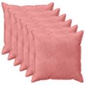 vidaXL Poťah na podložku 6 pcs HOUTEN Ružová 70 x 70 cm Zamat