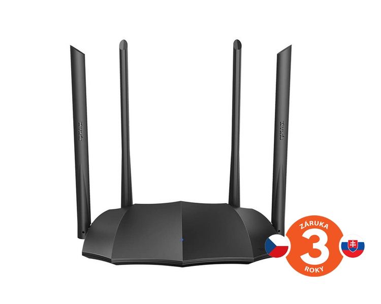 Tenda AC8 WiFi AC Gigabit Router 1200Mbps, 1x GWAN, 3x GLAN, 4x 6dBi antény, WISP, Uni.Repeater, APP