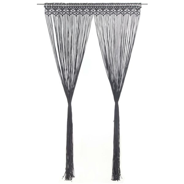 vidaXL Záclona macrame antracitová 140x240 cm bavlna