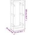 vidaXL Stojan na palivové drevo 41x25x100 cm masívna borovica