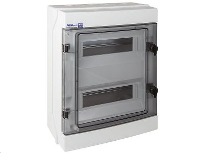 Rozvádzač RH-24 NEO pre fotovoltaiku plast. / IP65 / 1000V DC / 500V AC / 2x12 nástenný / priehľadné dvere