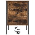 vidaXL Nočný stolík 2 ks Dymová dub 42 x 41 x 61 cm Kompozitné drevo