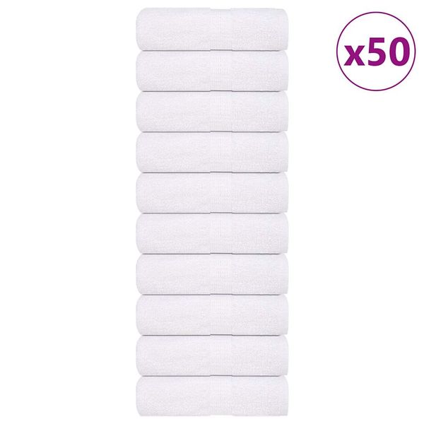 vidaXL Utierky na umývanie FROGN 50 ks biele 30x30 cm 360 g/m²