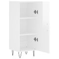 vidaXL Komoda lesklá biela 34,5x34x90 cm spracované drevo