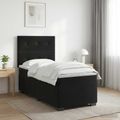 vidaXL Posteľ boxspring s matracom Čierna 100 x 200 cm Zamat